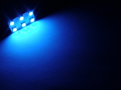 BLUE 18-LED SMD Panels fits all interior Light sockets
