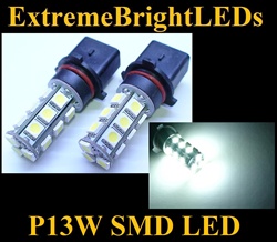 WHITE P13W SMD LED Fog Light Daytime Running Light bulbs for Chevy Camaro 2010-2013 (w/factory HID Headlights)