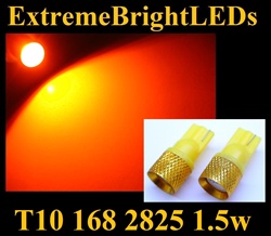 AMBER T10 168 2825 194 1.5W High Power LED bulbs
