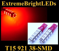 RED 38-SMD SMD LED Parking Backup 360 degree High Power bulbs