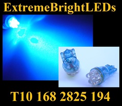 BLUE 6-LED T10 T-10 194 168 158 12256 12961 2821 2825 W5W