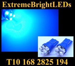 TWO BLUE T10 168 2825 6-SMD SMT High Power bulbs
