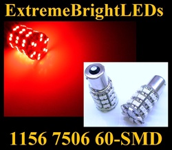 RED 60-SMD LED 1156 Signal Tail Brake Backup Lights