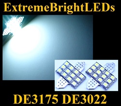 WHITE 12-SMD DE3175 31mm Festoon LED bulbs