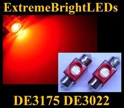RED High Power DE3175 31mm Festoon Map Dome Door Trunk LED bulbs
