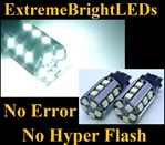TWO HID WHITE No Resistor Required No Error No Hyper Flash Canbus Error Free 3156 3157 3457 3357 20-SMD LED Turn Signal Lights