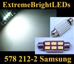 ONE Xenon HID WHITE Samsung 5730 Error Free 41mm 42mm 1.75" Festoon 578 211-2 212-2 214-2 SMD LED Light Bulb