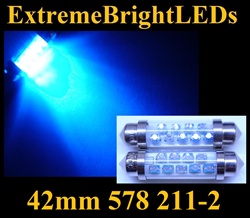BLUE 9-LED 42mm 1.75" Festoon 2112 569 578 2122 2142 560