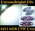 TWO Xenon HID WHITE Canbus Error Free 6418 C5W Cree XP-E LED License Plate Lights