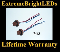 7443 LED Halogen Light Harness Socket Plug