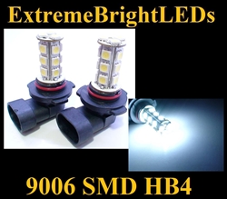 WHITE 9006 SMD LED Fog Light Daytime Running Light Bulbs