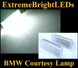 TWO BMW Error Free Xenon HID WHITE Step Courtesy Door SMD LED Lamps Lights Bulbs