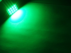 GREEN 12-LED SMD Panels fits all interior Light sockets