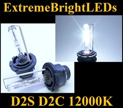 TWO 12000K Light BLUE with Purple tint D2S D2R D2C HID bulbs for factory HID equipped cars