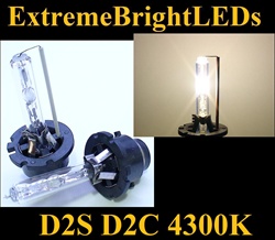TWO 4300K D2S D2R D2C HID Light bulbs w/ metal Claw for factory HID equipped cars
