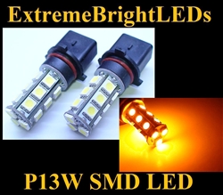 AMBER P13W SMD LED Fog Light Daytime Running Light bulbs for Chevy Camaro 2010-2013 (w/factory HID Headlights)