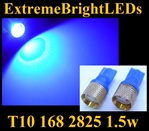 BLUE T10 168 2825 194 1.5W High Power LED bulbs