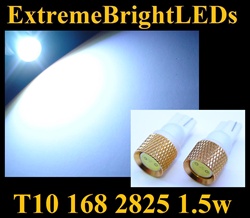 WHITE T10 168 2825 194 1.5W High Power LED bulbs