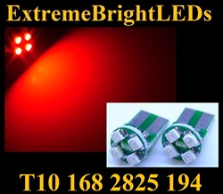 RED 4-SMD SMT High Power bulbs
