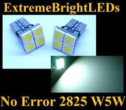 WHITE SMD T10 168 2825 Canbus Error Free Lights for European Cars